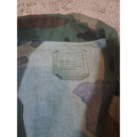 US ARMY Field Coat Woodland Camo Jacket NATO sp0100-96-d-0320 Small/long - Picture 2 of 4